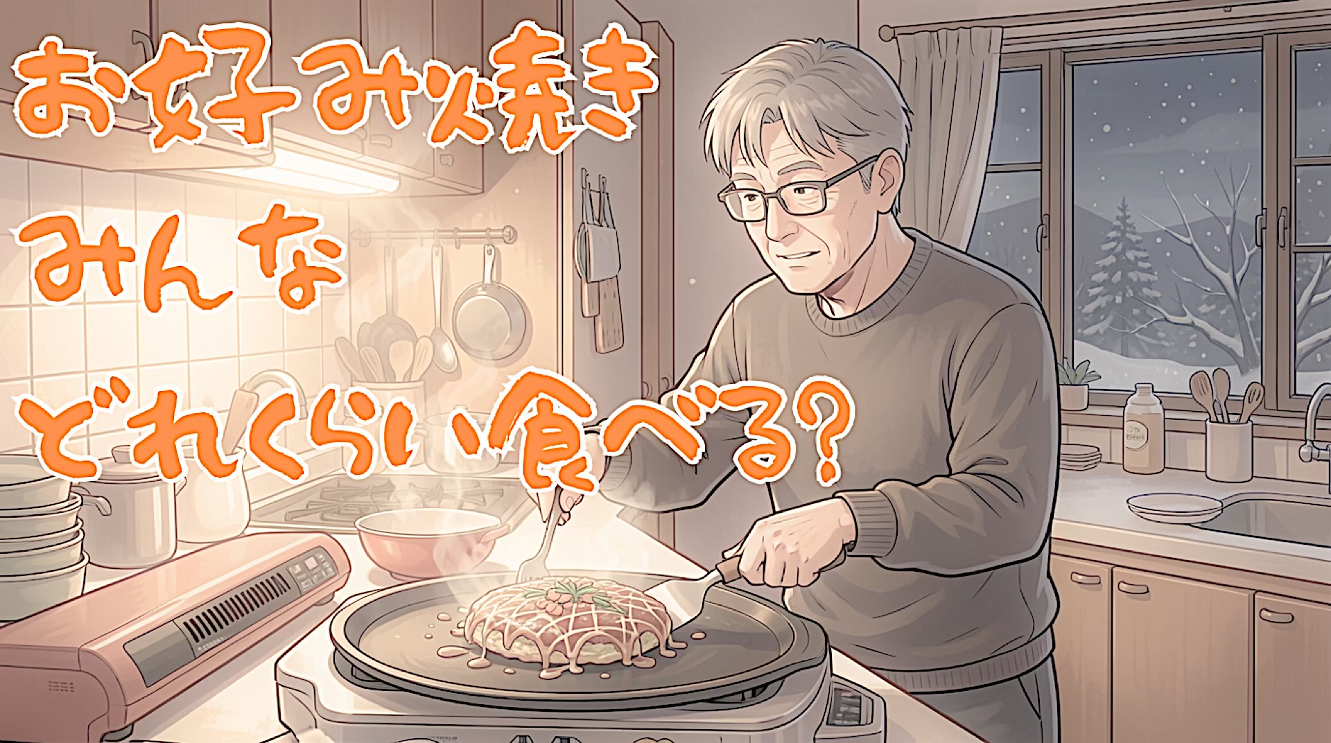 お好み焼きみんなどれくらい食べる？